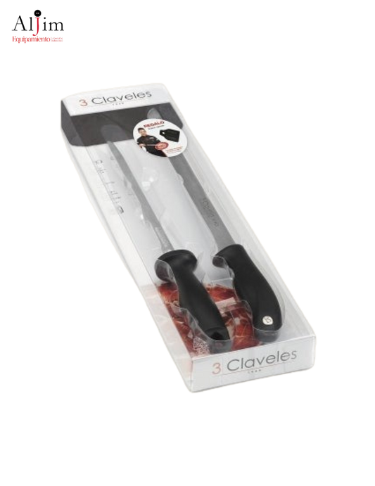 PACK  CUCHILLO JAMONERO + CHAIRA