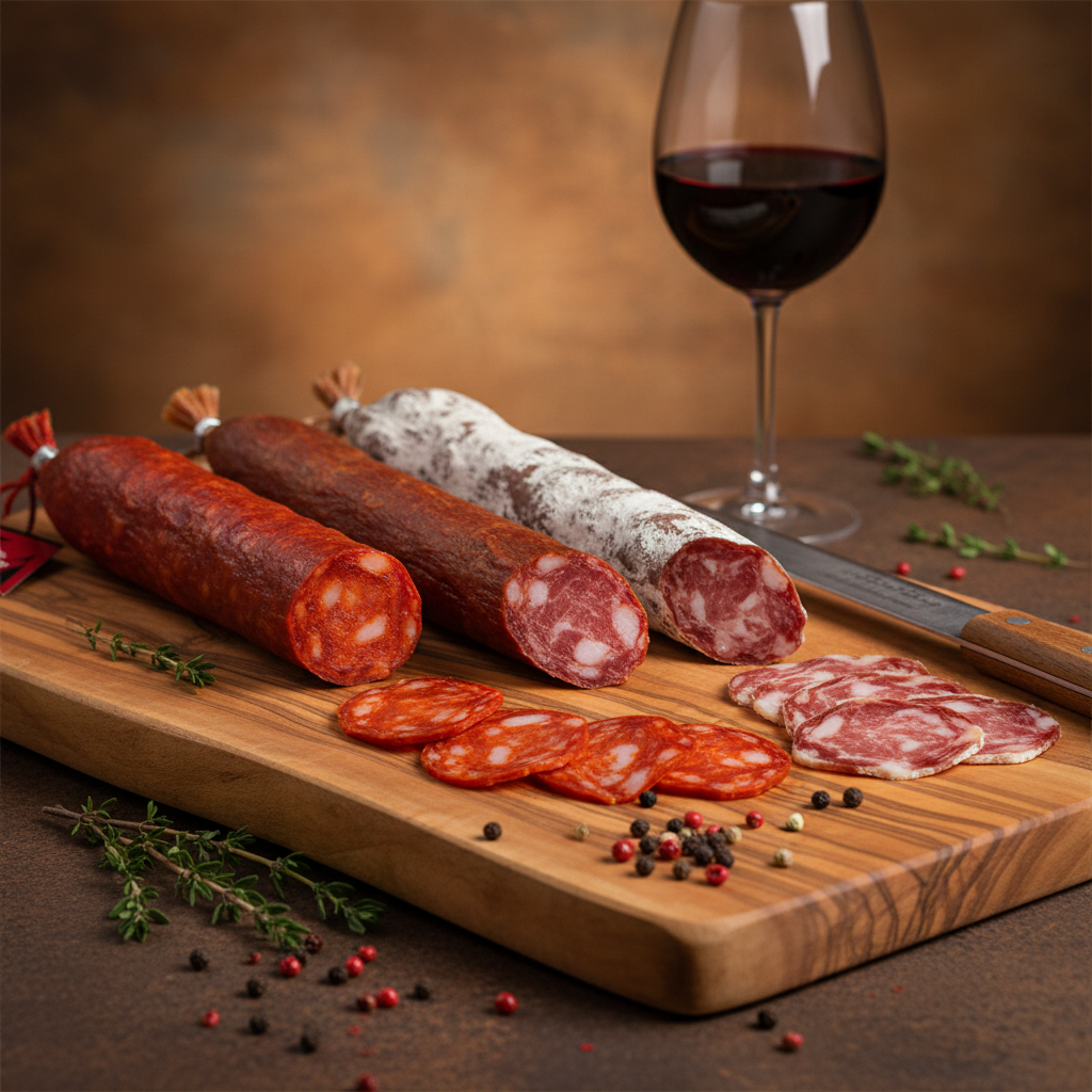 Pack Embutidos Artesanos - Chorizo, Salchichón, Lomo y Presa de Bellota 100% Ibérico