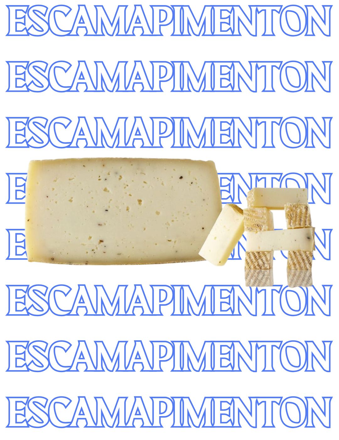 Queso curado de oveja con escamas de pimentón -Cuña 250gramos