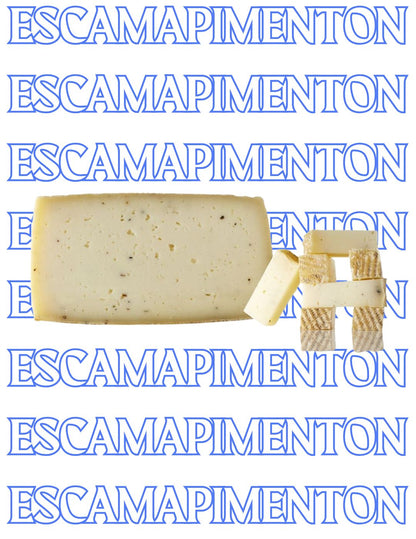 Queso curado de oveja con escamas de pimentón -Cuña 250gramos